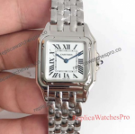 New Panthere De Swiss Cartier Small Stainless Steel Watch Replica